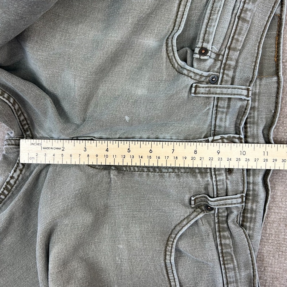 Levi's Jeans Mens 34x32 Green Cotton 5 Pockets Stretch Streetwear Straight Leg - Picture 16 of 16